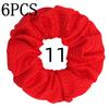 6pcs/lot Candy Color Scrunchies Elastic Hair Band Women Girls Ponytail Holder Rubber Accessories Waffle fabric