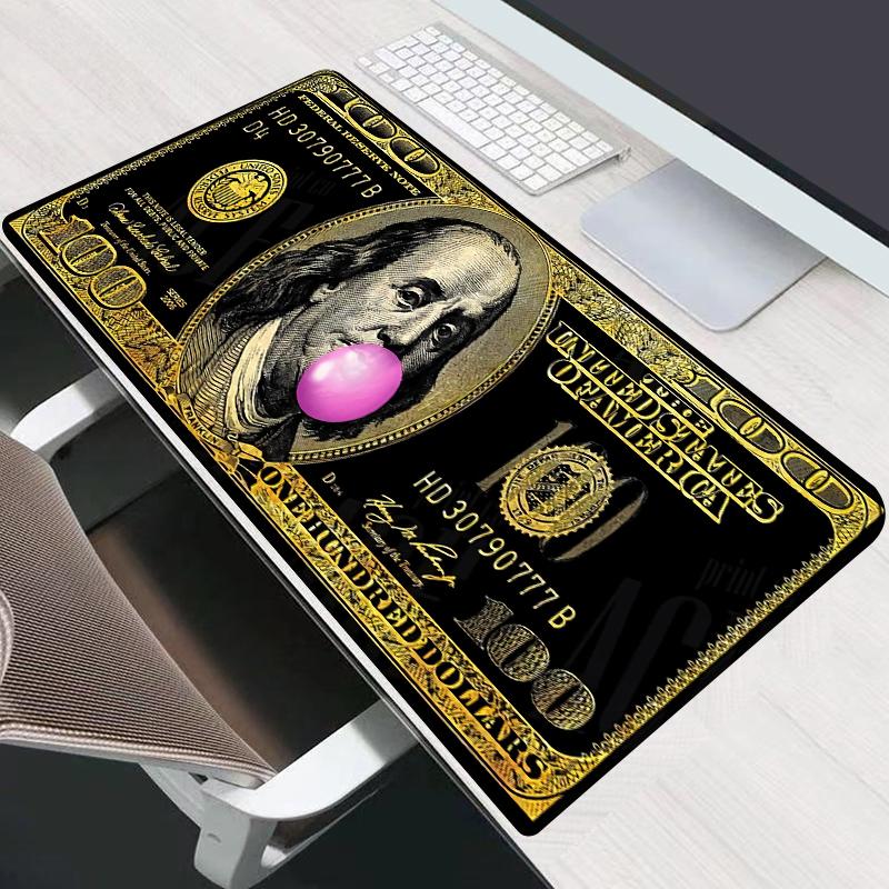 Gaming Laptop Dollar Druck Schreibtischunterlage Handgelenkauflage Maus PC Zubehör Tischunterlagen Schreibtischmatte Gamer Schrank Tastenkappen Mauspads