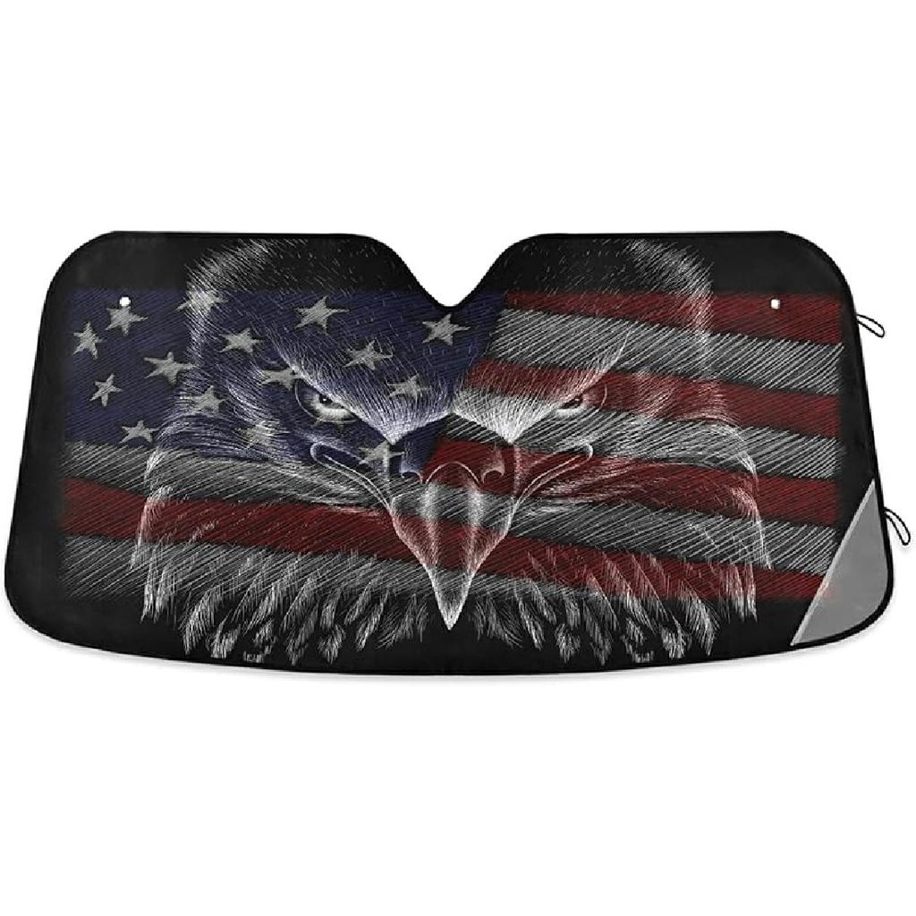 Colorful Paw Car Windshield Sun Shade Fun Animals Cat Dog Gradient Rainbow Footprint Foldable UV Ray Sun Visor Protector Sunshade to Keep Your