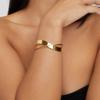 Yori Minimalist Stainless Steel Metal Irregular 18K Golden PVD Bracelet Bangle Distinctive Jewelry Wholesale 2025