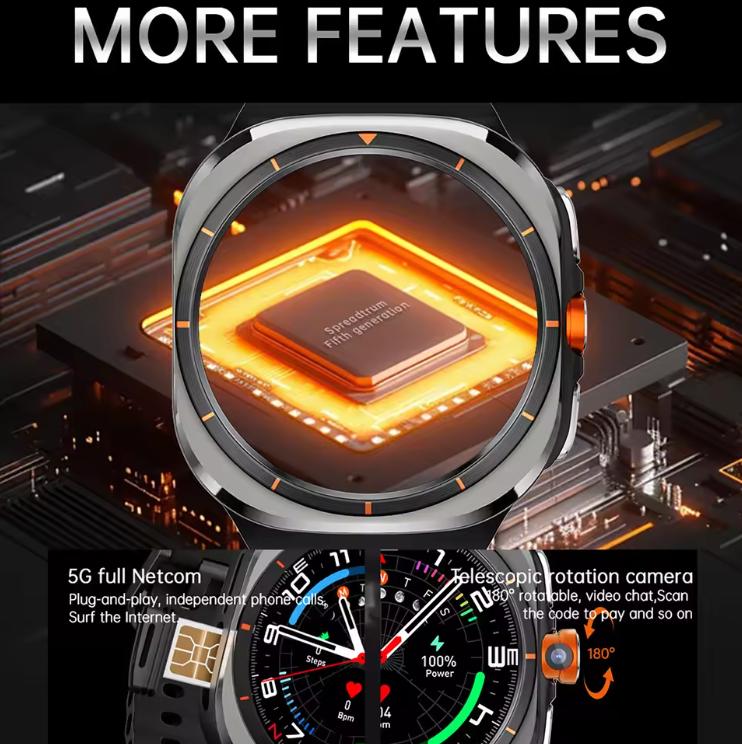 Xiaomi New Watch 8 Ultra 5G Call Smart Watch Men 480*480 HD Screen SmartWatch Camera NFC GPS Compass WIFI 1480mAh Sport Smartwatch 2025