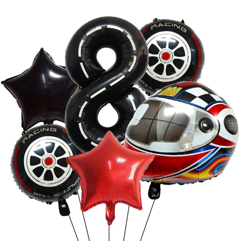 High Quality 40 Inch Aluminum Foil Racing Balloon Set with Sturdy Portable Construction Ideal for Indoor Outdoors Party Use