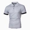 Polo da Uomo Design a Pois Top Casual alla Moda Stile a Contrasto Colore Abbigliamento Comodo da Esterno T-shirt Ampia Abbigliamento Estivo