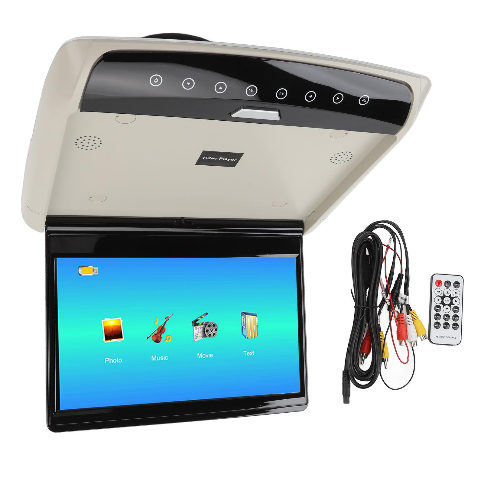 Koogeelife Unisex Grey Car Overhead Player 11.6 Inch Hd Ips Screen 170 Deg Opening Angle Rear Seat Entertainment For Business Car Suv Rv Gray