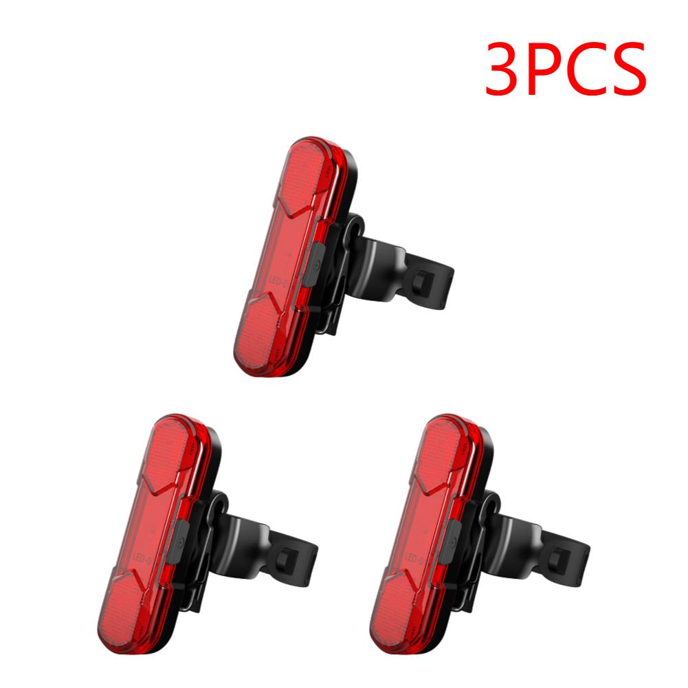 1-3PCS Bike Rear Tail Light USB Rechargeable Red/Blue/White LED Bicycle Seatpost Taillight For Night Riding Safety Warning Light