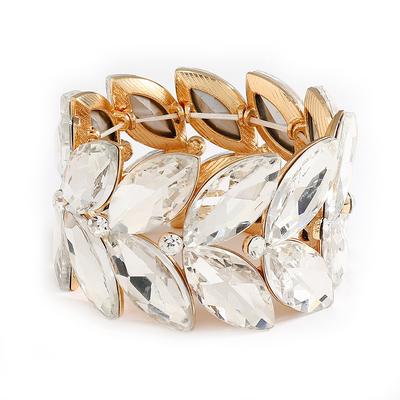 Luxury Fashion Versatile Full Diamond Elastic Bracelet, Bracelet Hand Jewelry