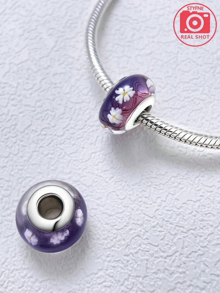 Charm Bead Charms Plata Butterfly Flower Bead Charms Charm copper Plated Compatible With Charm Bead Charms copper Authentic Bracelets for Jewellery Ma