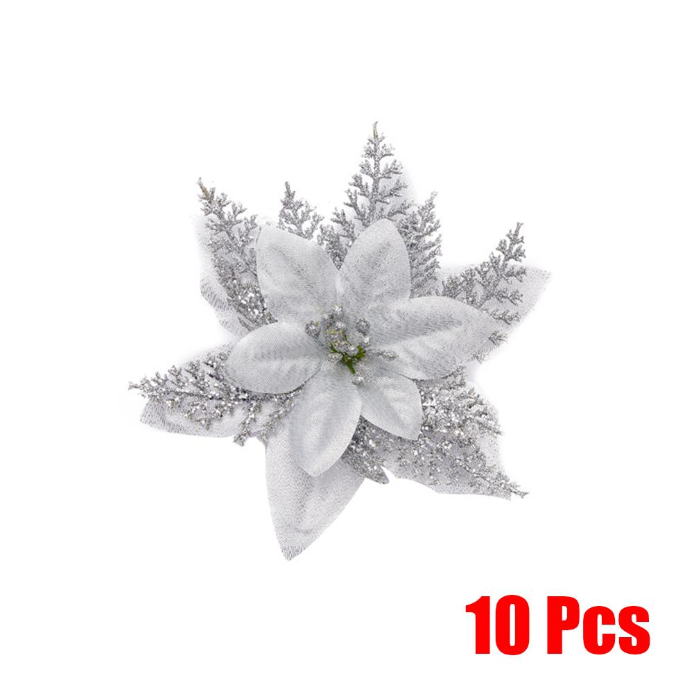 Simulation Christmas Flowers Cloth Decoration Plastic For Decoration Christmas Trees Christmas Wreaths Decoration