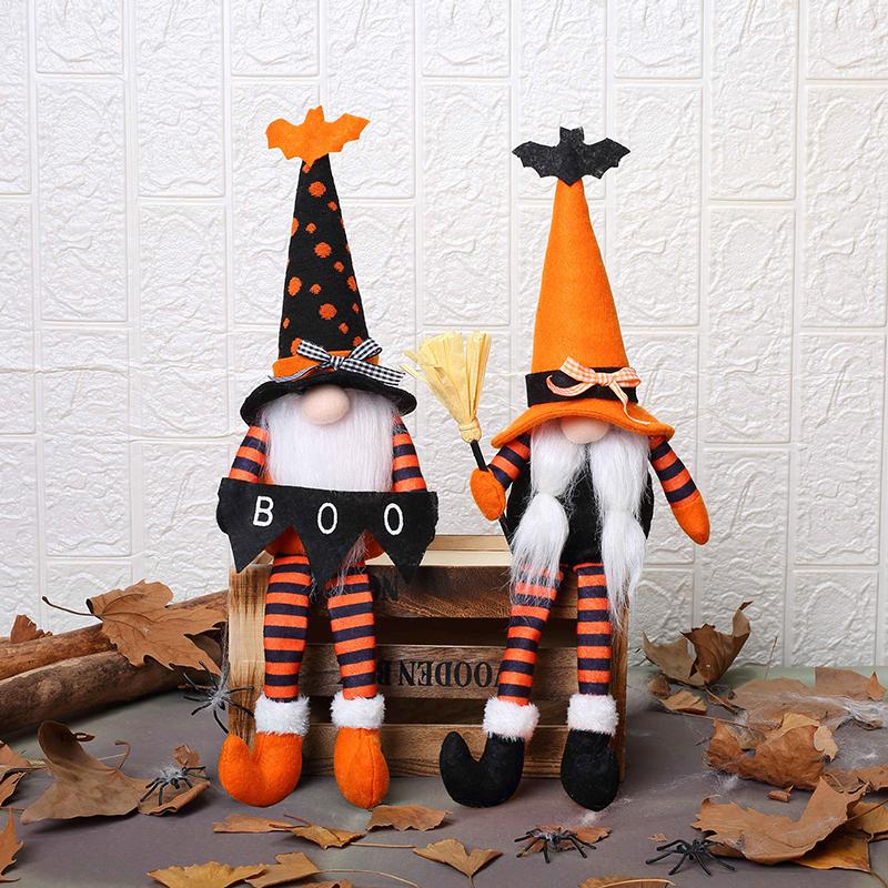 Halloween Plush Gnomes Decoration, Halloween Dangle Leg Gnomes Doll Elf Dwarf - Stuffed Gnomes For Halloween Home Decor