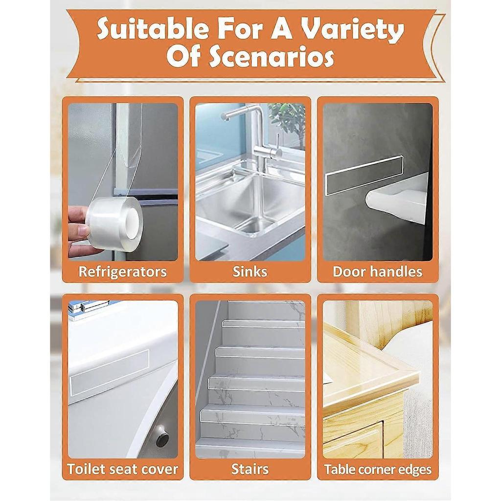 Clear Edge Protector Strip, 3m Extra Strong Transparent Baby Proofing Corners Guards, Extra Wide Nano Tape, Baby Child Safety Tables Corner Guards for