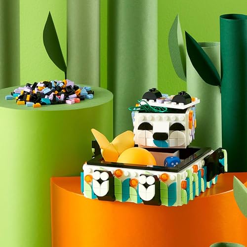 LEGO Dots Süßer Panda-Tablett 41959, Spielzeugbausteine, Geschenk, Schmuck, Basteln, Jungen und Mädchen, Ab 6 Jahren