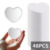 48/96pcs Portable Mirror Wedding Season Sweet Party Favors Heart-Shaped Pocket Glass Makeup Mirrors for Travel Gifts Home Decor