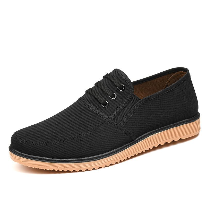 Old Beijing Cloth Shoes Men's Middle-aged and Old Pedal Soft-soled Cloth Shoes Elastic Buckle Men's Father Driving Shoes