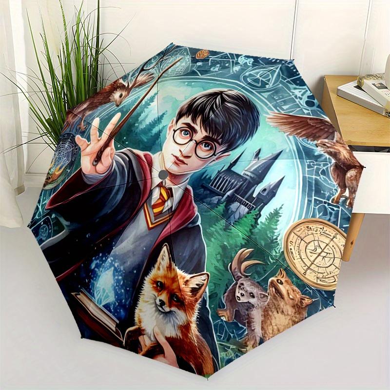 1pc Harry Potter Magic Wizard Windproof Automatic Umbrella, Lightweight for Women/Men, Perfect Christmas Gift