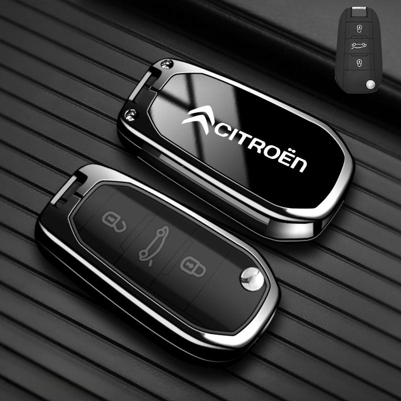Zinklegering High-end Auto Sleutelhoesje Voor Citroen C1 C2 C3 C4 C5 C6 VTS Xsara C-Crosser Berlingo Jumpy Sleuteletui Sleutelhanger Accessoires