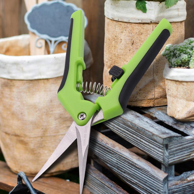 1pcs Gardening Scissors Stainless Steel Garden Branch Pruning for Tree Shears Fruit Picking Scissor Weed Potted Flower Pruners