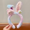 Dětské gumičky do vlasů, Kreslené plyšové gumičky do vlasů, Dívčí králičí uši, Čelenky na mytí obličeje