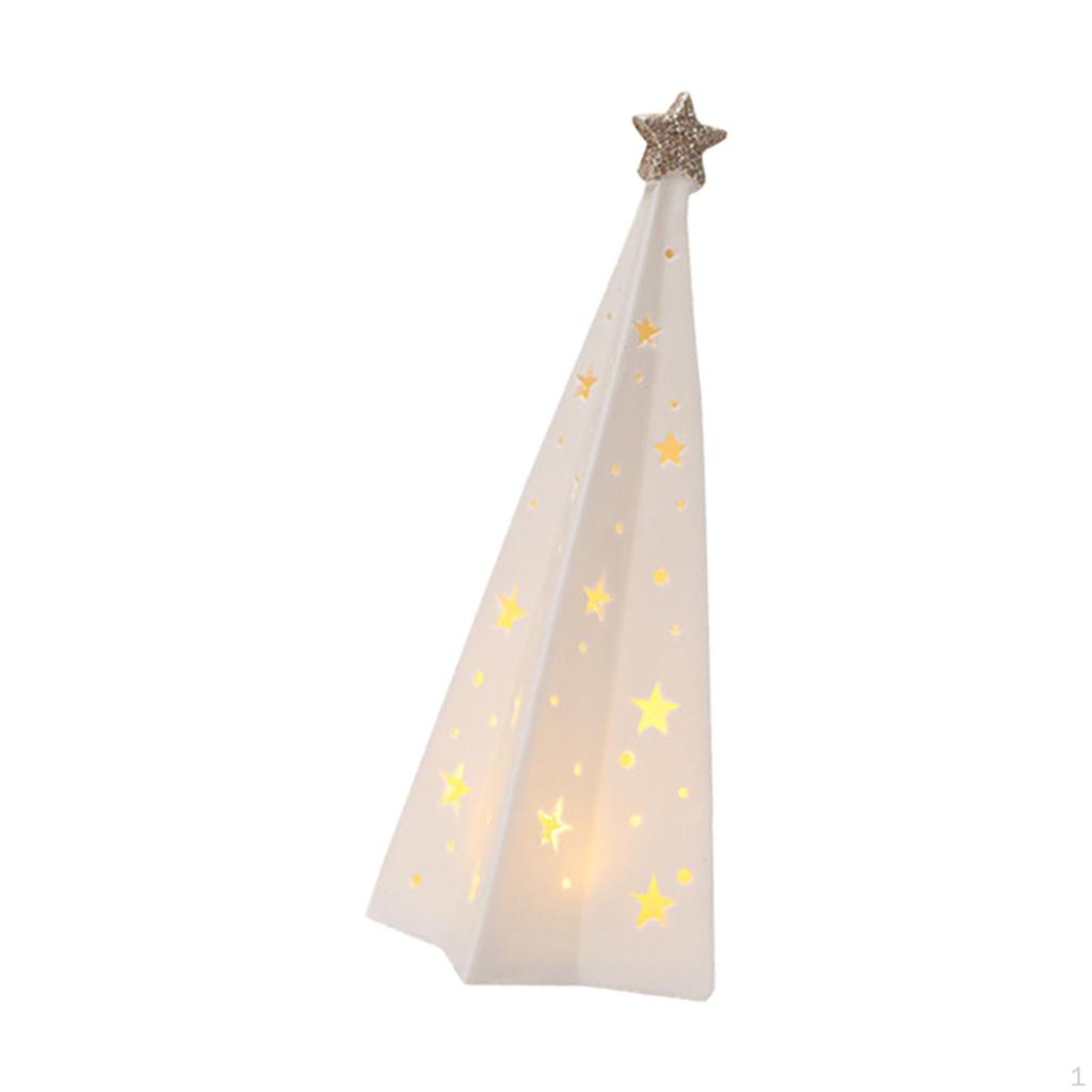 Ceramic Lighted Christmas Statue, Warm Light Table Decoration, Decorations