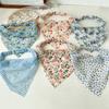 Floral Print Triangle Kerchief Headbands Elastic Back Bandana Style Hair Wraps Bohemia Garden Party Headwear For Women