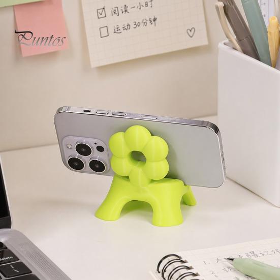 No Scratch Mobile Frame Support 3D Printed Stool Phone Holder, Cute Bow/Flower Anti-slip Groove Support, Hands-free Stand for Desktop Accessory