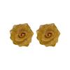 Name: "Retro Metallic Woven Flower Silver Stud Earrings"