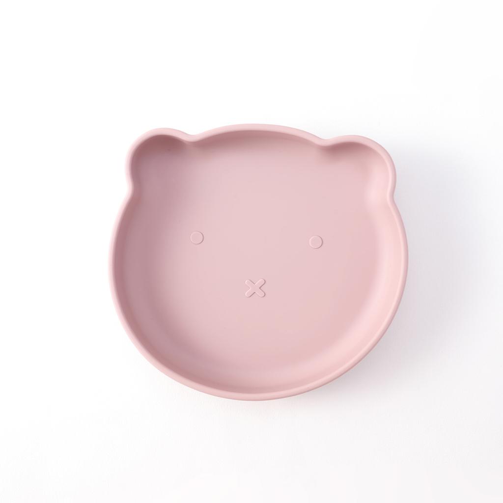 Color Kids 1 STÜCK Cartoon Bär Silikon Fütterungsschüssel Rutschfeste Teller BPA-frei Säugling Kleinkind Mahlzeit Kindergeschirr