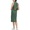 Adidas Neo Sleeveless Dresses Women's Green Crew Neck Moderate Long HN0015