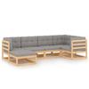 Maison Exclusive - Salon de jardin 6 pcs avec coussins Bois de pin massif