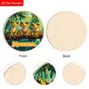 Russian Wooden Welcome Sign with Tree Frog Pattern, Unique Round Sign for Front Door, Wall Hanging Decor, Ideal Gift for Friend & Family