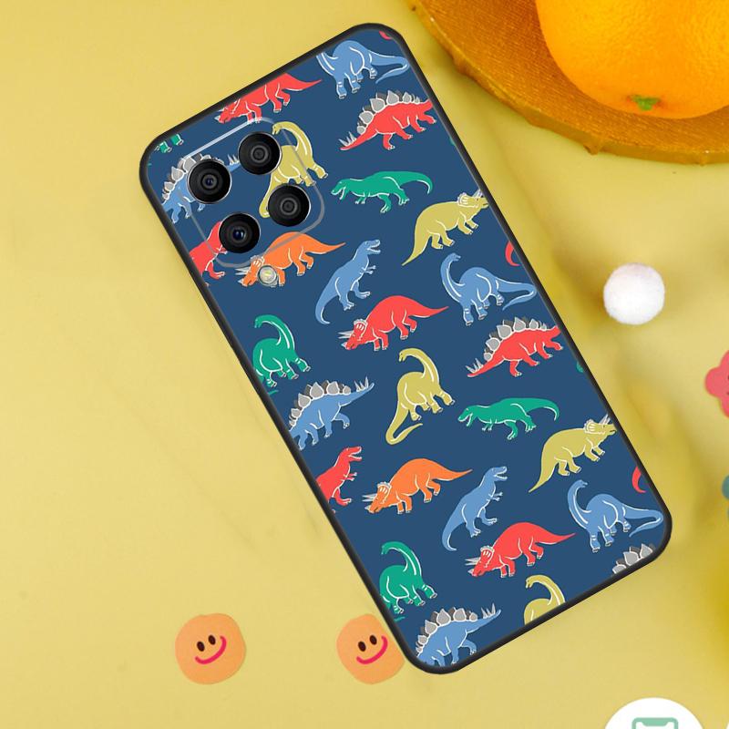 Dinosaur Collage Case For Samsung Galaxy M31 M32 M12 M52 M21 M15 M55 M56 M36 M16 M06 M13 M33 M53 M14 M34 M54