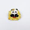 Personalized Cartoon Panda Brooch: Cute Green Bamboo Alloy Pin for Backpack & Clothing Decoration