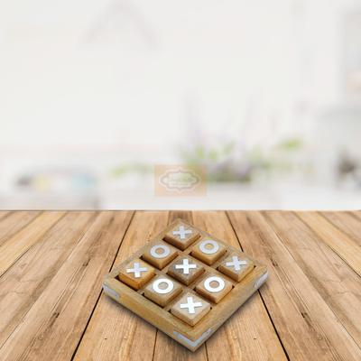 ShrijiCrafts Handmade Wooden Tic Tac Toe Board Game