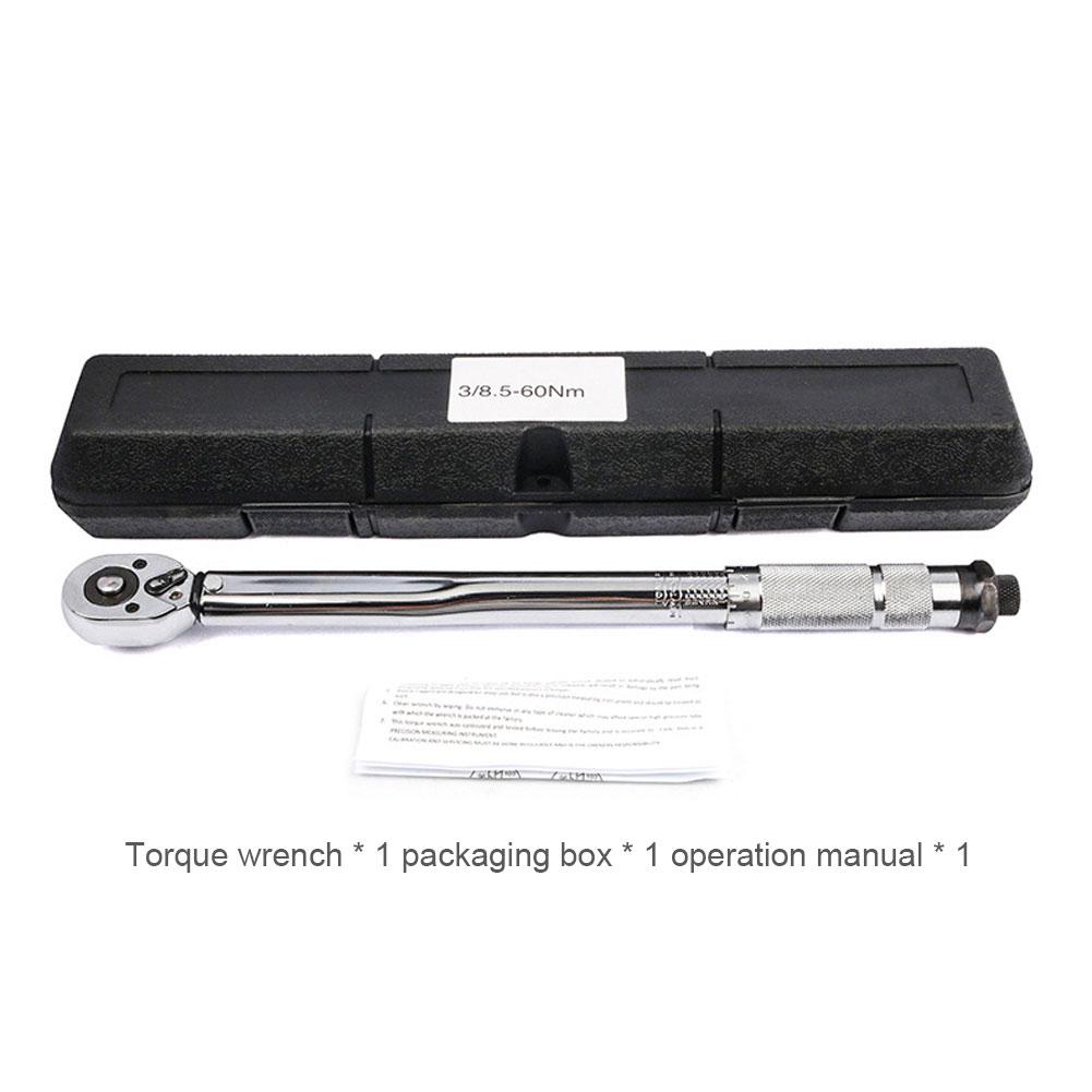 Ratchet Torque Wrench Square Drive 5-150N.m Reversible Ratchet Key 3/8'' Adjustable Torque Spanner Precise Preset Hand Tool