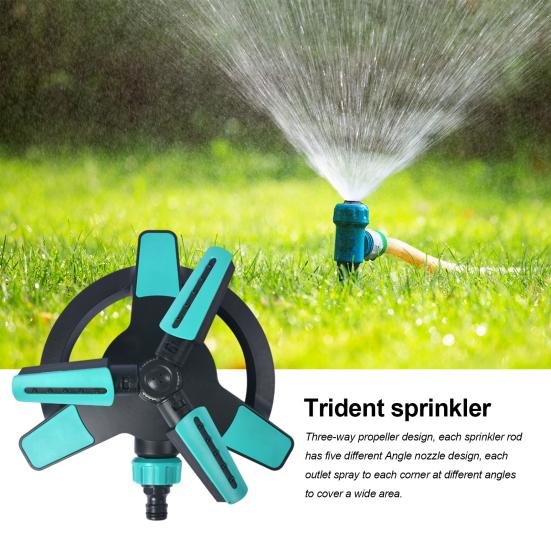 Garden Irrigation Sprinkler Auto Rotate Adjustable Wide Spraying Range Lawn Care Roof Cooling Sprinkler Patio Accessory