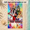 Beach TowelMiraculous Ladybug Custom Name Text Personalized Soft Towel for Beach Pool Indoor Home Decor Gift