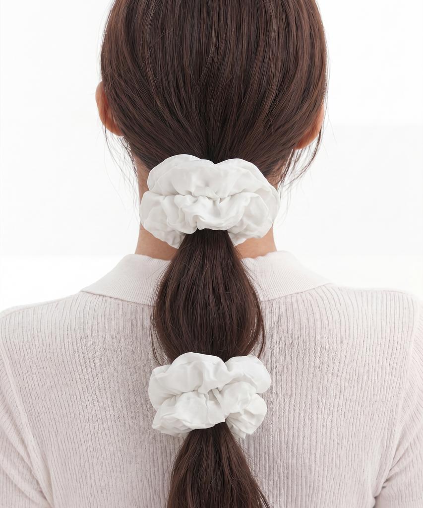 Nuart Studio Marie Cotton Hair Scrunchie_Black/White
