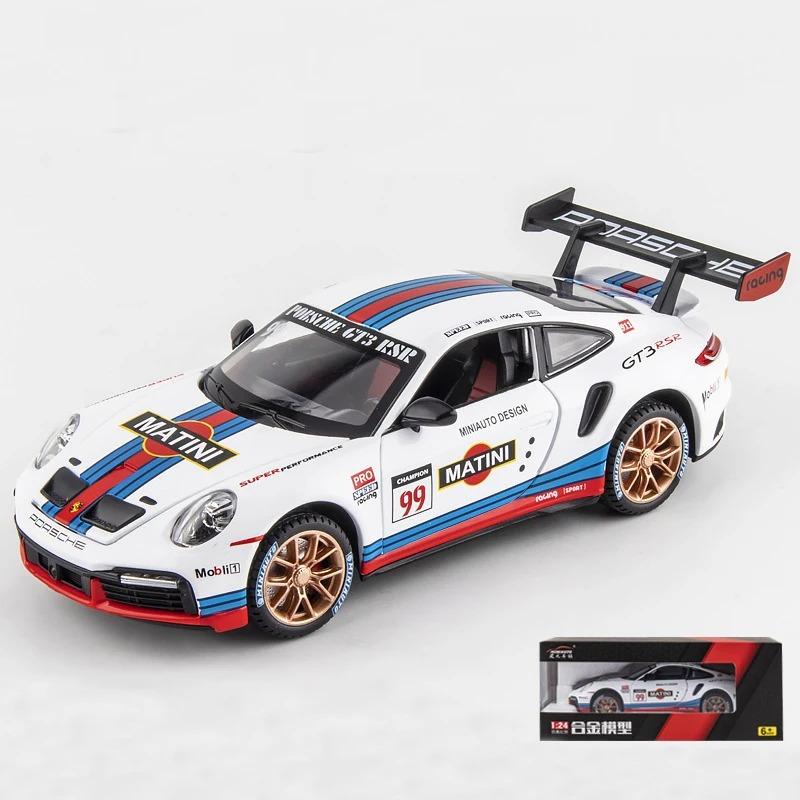 

1/24 Porsche 911 GT3 RSR литые игрушечные машинки из металла модель автомобиля звук свет инерционный механизм детские игрушки коллекция синий