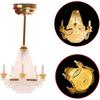LUOZZY Dollhouse Chandelier Lights - Miniature Led Chandeliers for Dollhouse