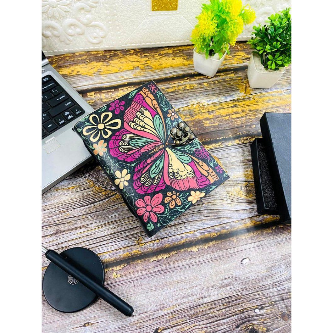 

Кожаный журнал Кожаный дневник с принтом бабочки, Свадебный подарок, Блокнот, Кожаный скетчбук с рваными страницами, Дневник сновидений, 7 x 5 in