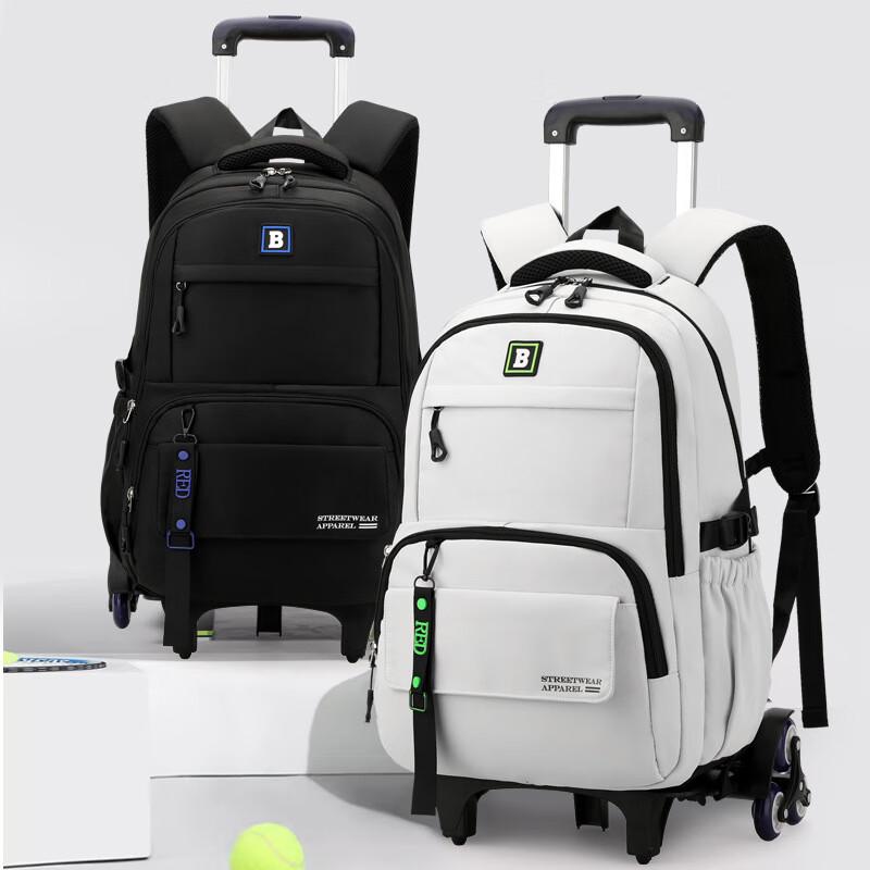 ZIRANYU Detachable Spine-Protecting Stair-Climbing Rolling Backpack