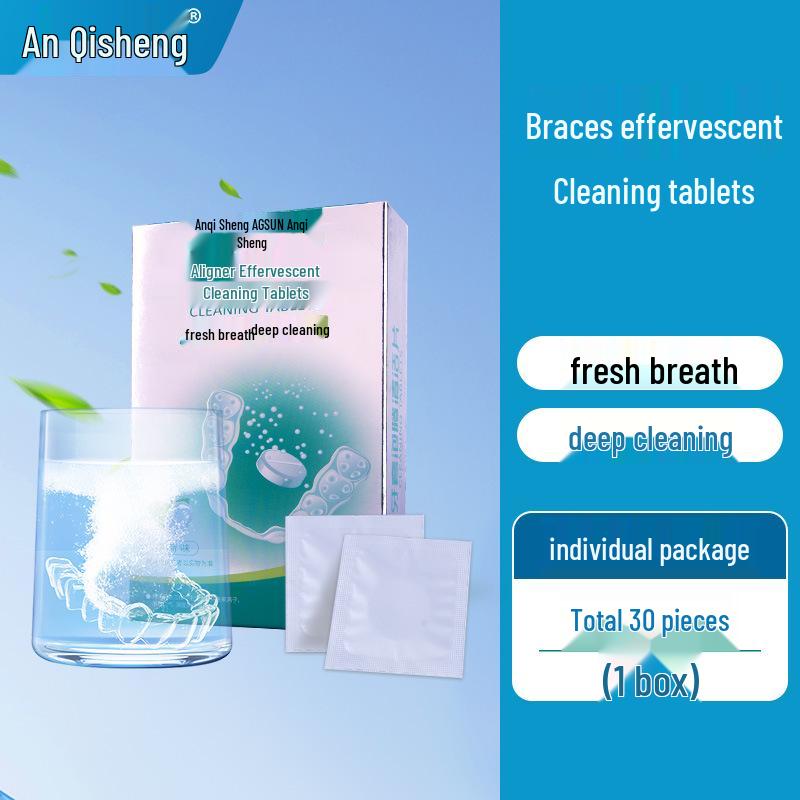 Anqi Sheng Mint-Fresh Invisible Braces Cleaning Tablets