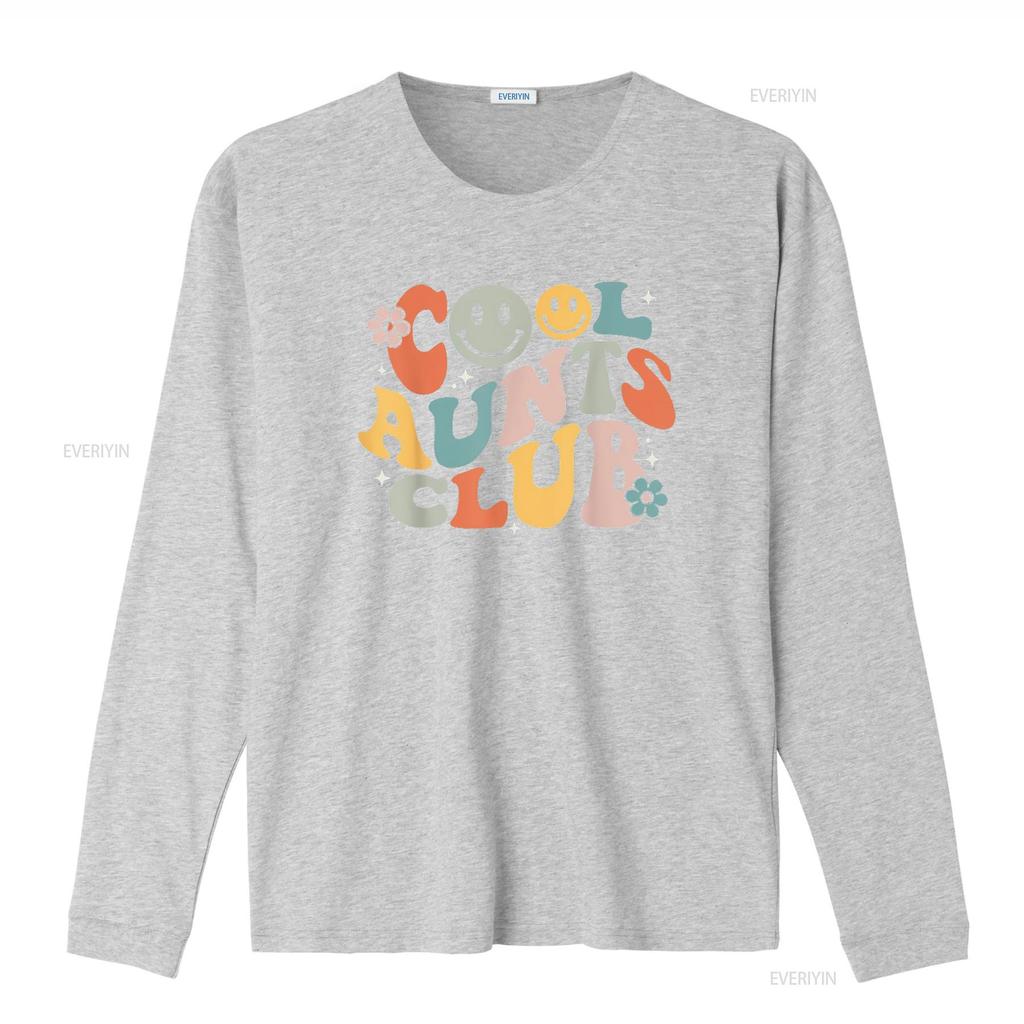 Cool Aunts Club Groovy Retro Smile Aunt Auntie Mother s Day T Shirt Black vintage Washed Top For Everyday Wear Versatile Casual