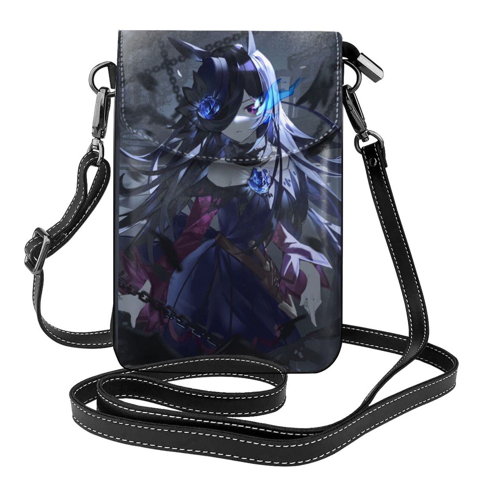 

Uma Musume Rice Shower Genuine Leather Smartphone Pouch Shoulder Bag Thin Mini Pouch Popular Wallet Crossbody Bag for Men and Women