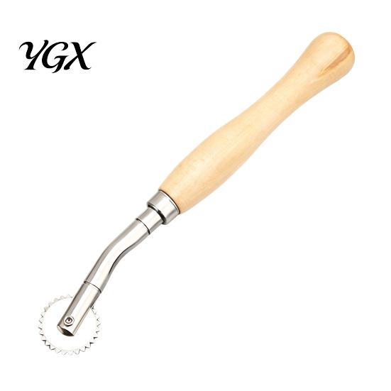 Sewing Tracing Wheel Wooden Handle Wheel, 2/3mm Needle Point for Accessory Craft Patterns, Faux Leather Projects, Professional Stitch Marking