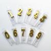 Gold Number Candles: Glossy Blister Pack for Birthdays & Anniversaries