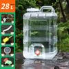 Car-Mounted Camping Water Tank: Portable Outdoor PC Bucket with Faucet, Large Capacity & Thickened for Pure Drinking Water.