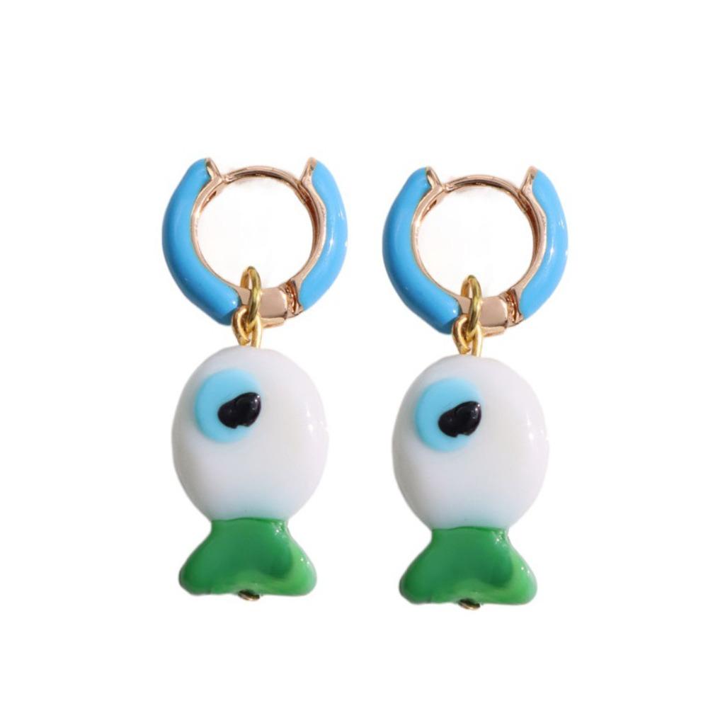 Starfish Charms Ear Buckle Lip Hoop Earrings Simple Enamel Fish Earrings  Party