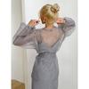 Spring/Summer Sexy Black Sheer Mesh Shirt Jacket For Women, Niche Long-Sleeve Blouse For Girls