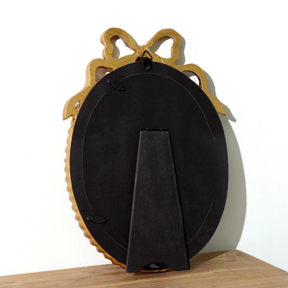 Vintage Oval Picture Frame with Bowknot Photo Frame for Wall Hanging Or Tabletop Ideal for Home Decoration And Wedding Displays