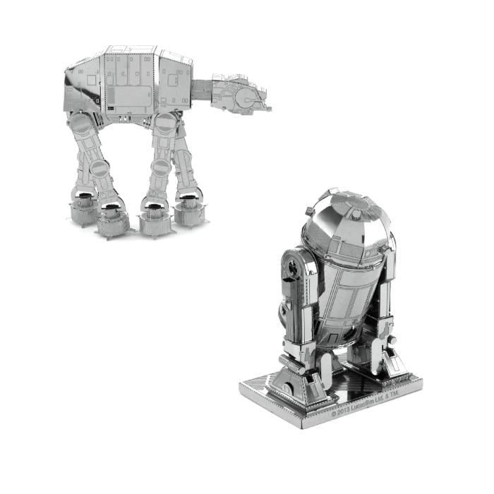 Metal Earth Fascinations Star Wars AT-AT Et R2-D2 Puzzle 3D En Métal